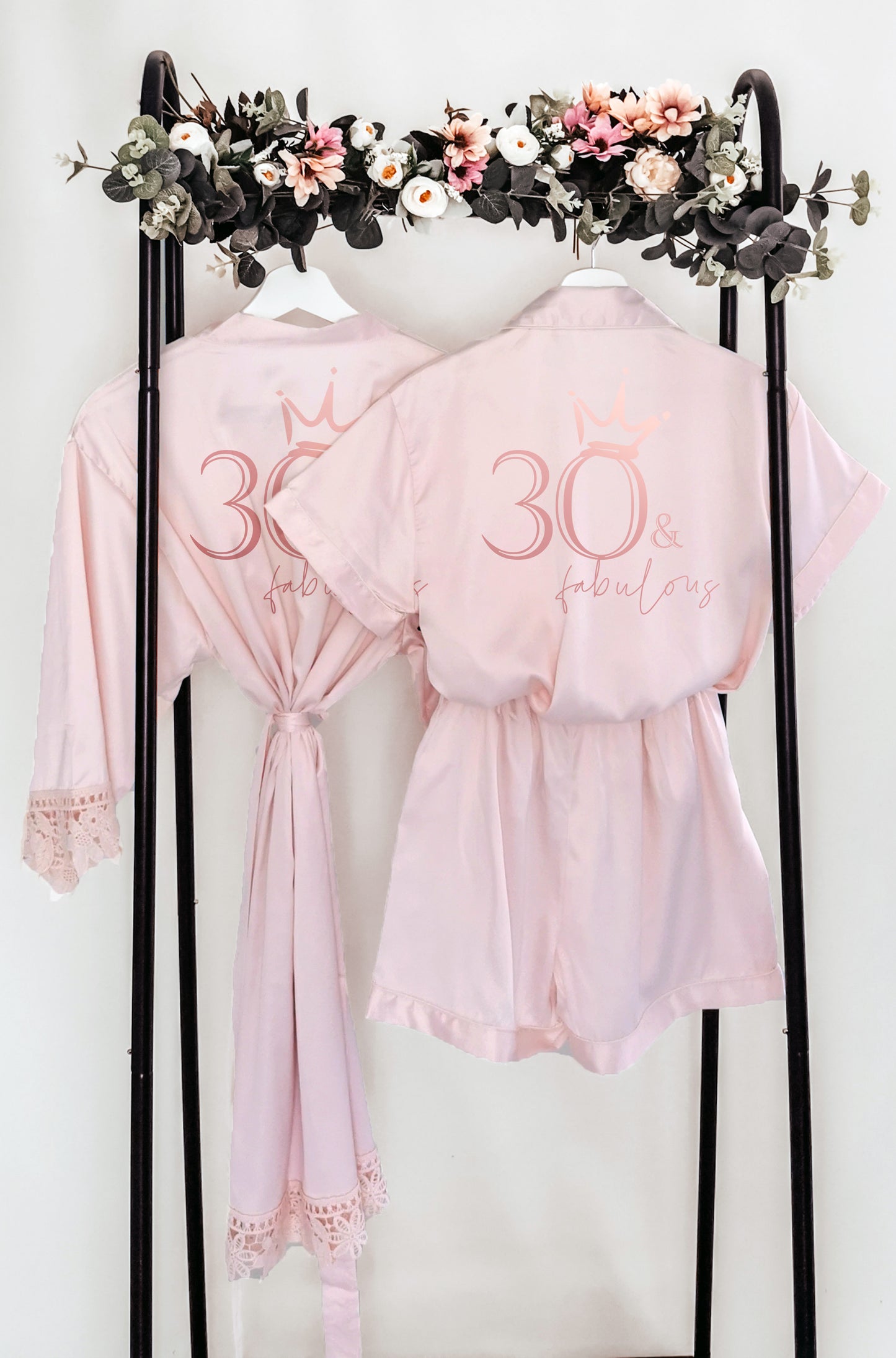 Personalised 40 and Fabulous Birthday Robe, Unique Ladies Milestone Birthday Present