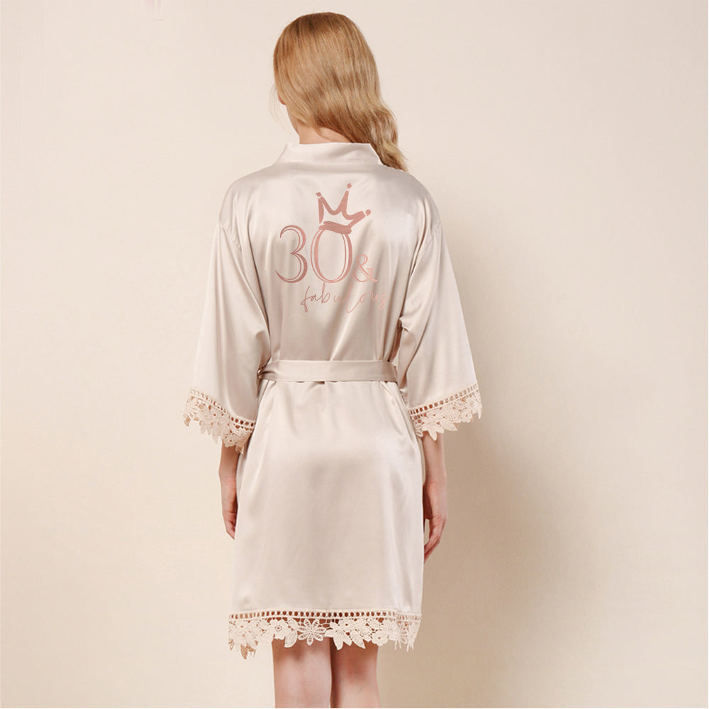 Personalised 40 and Fabulous Birthday Robe, Unique Ladies Milestone Birthday Present