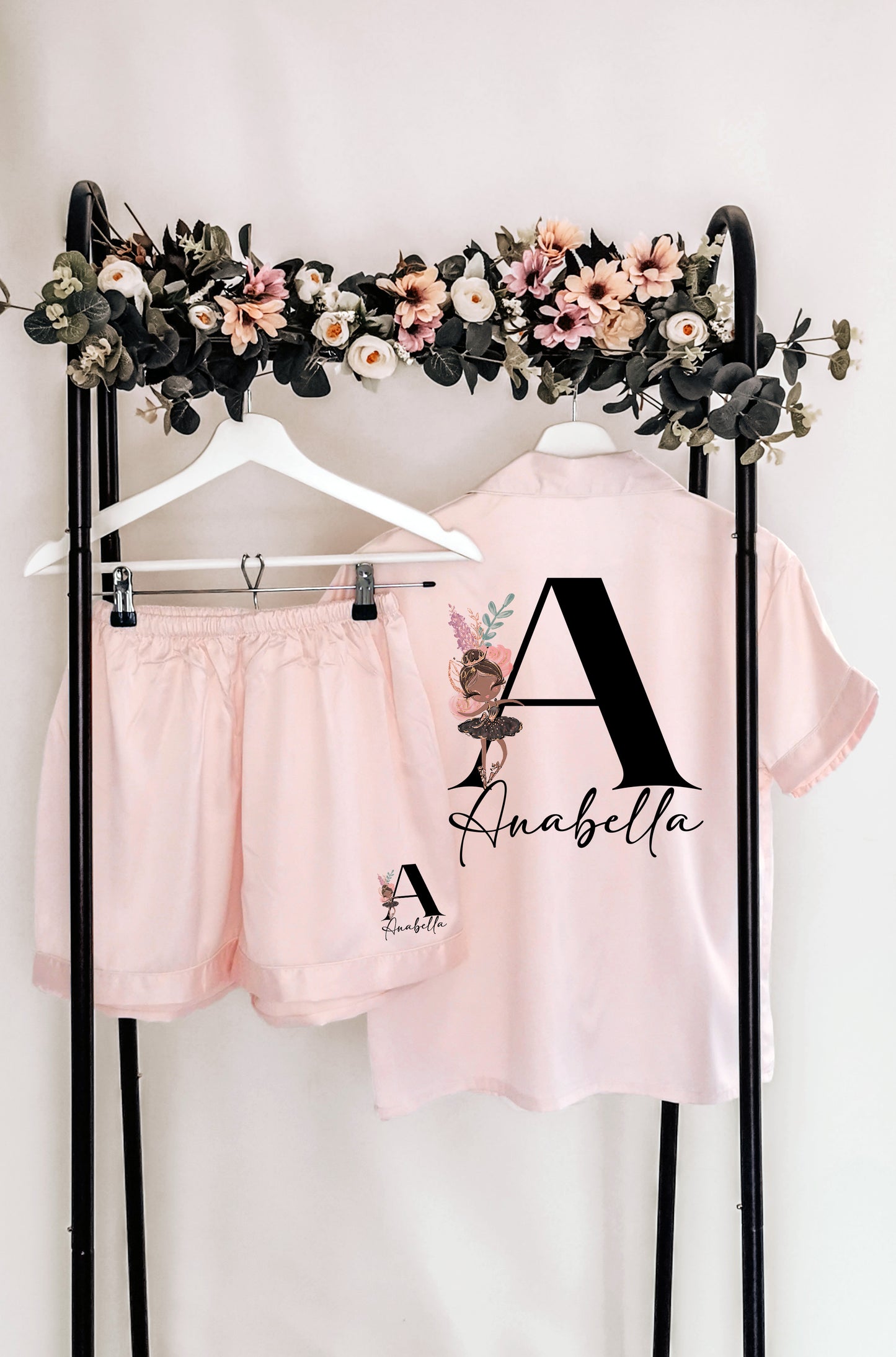 Personalised Ballerina Pyjamas & Robe β Custom Satin Sleepwear for All Ages