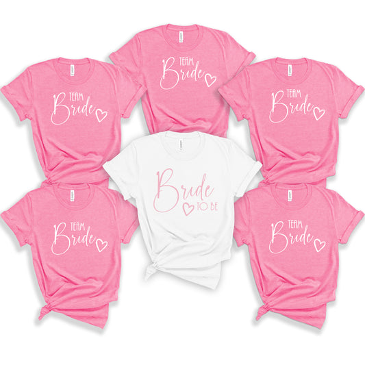 Bride & Crew Simple and Modern Bride TShirts for the Hen Party