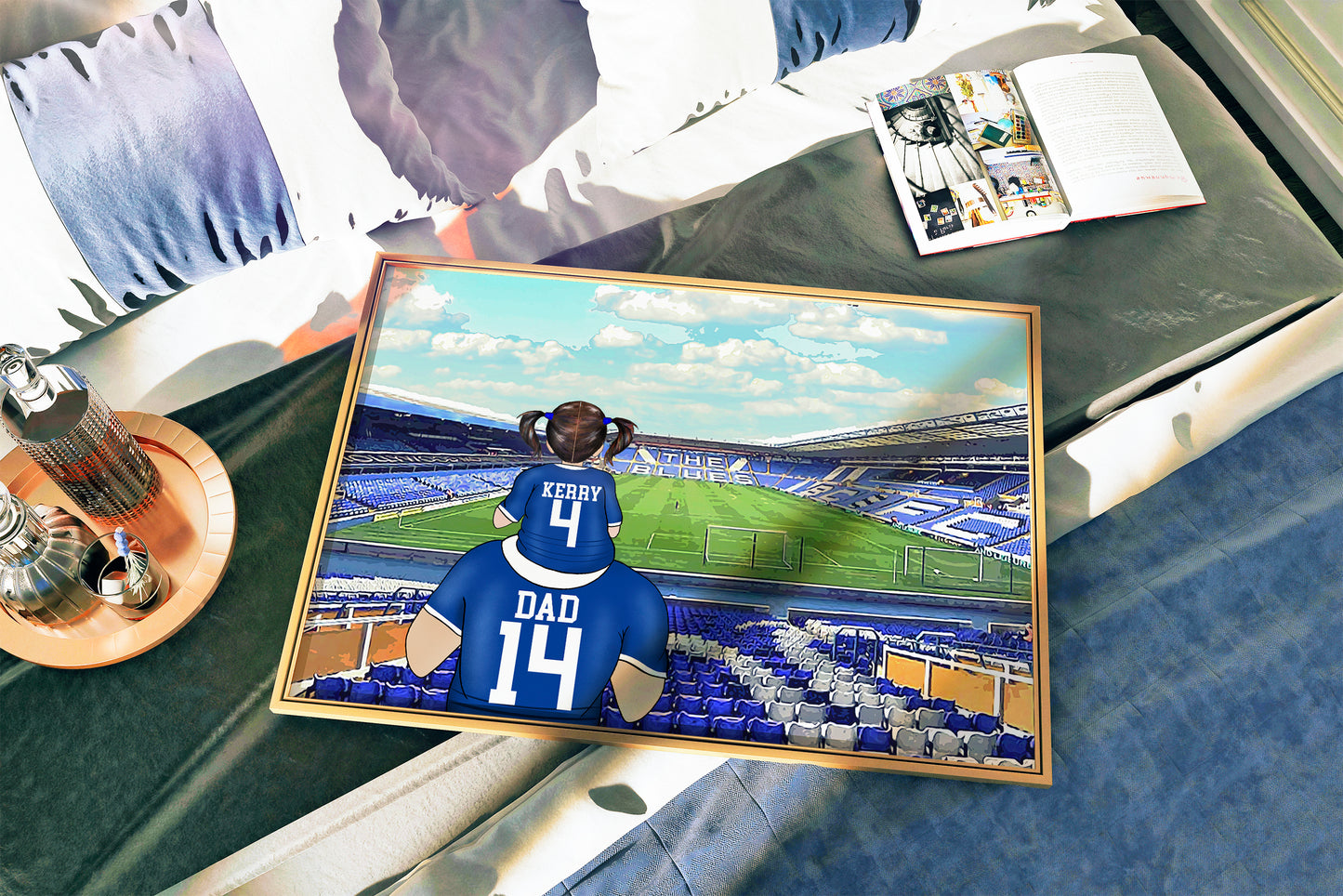 Custom Birmingham Football Fan Art – Personalised Stadium Print for Dad