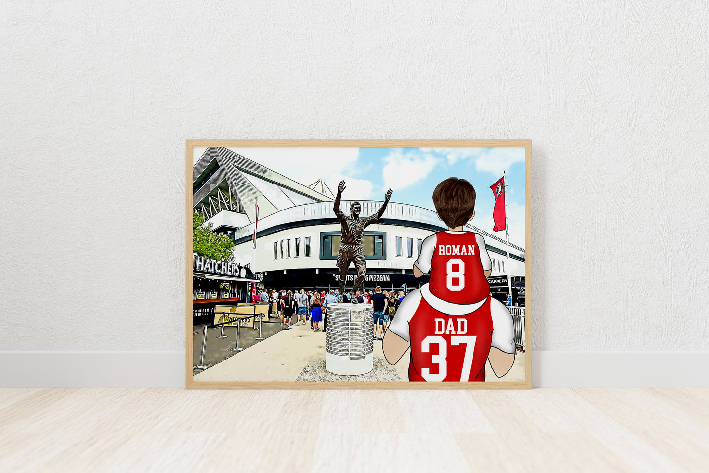 Custom Bristol Football Stadium Portrait – Perfect Gift for Sports Fan Dads