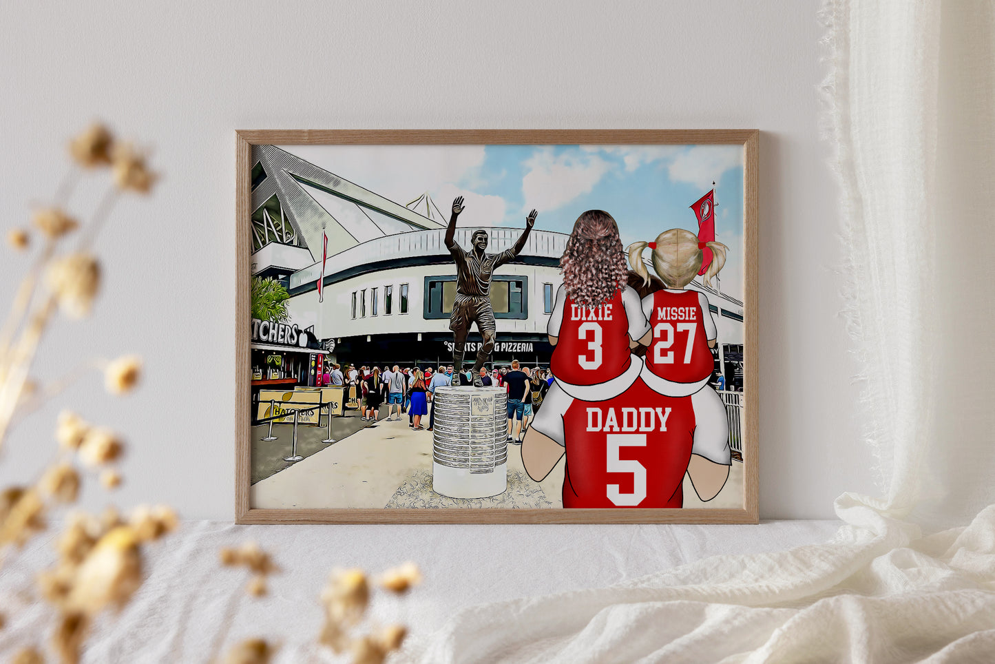 Custom Bristol Football Stadium Portrait – Perfect Gift for Sports Fan Dads