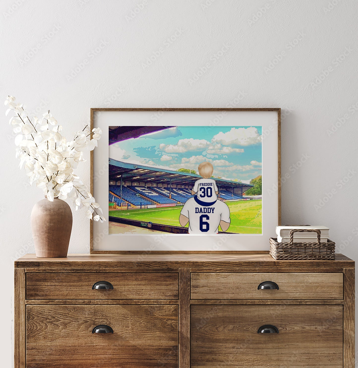 Father’s Day Bury FC Gift – Personalised Stadium & Shirt Print