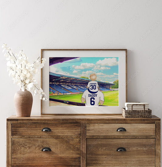 Father’s Day Bury FC Gift – Personalised Stadium & Shirt Print