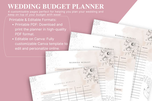 Free Wedding Budget Planner Worksheet