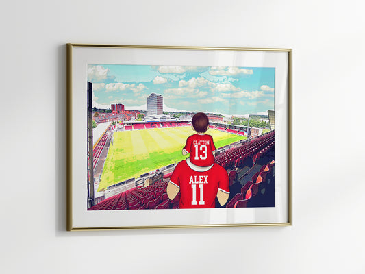Personalised Crewe Stadium Print – Father’s Day Gift for Football Lovers