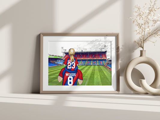 Crystal Palace Gift for Dad – Personalised Artwork for the Ultimate Fan