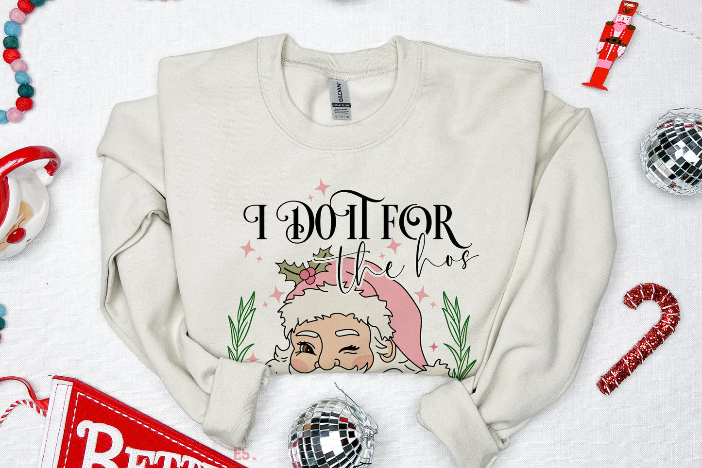 Funny Christmas Jumper Day Sweater, I Do It For The Ho's Jumper