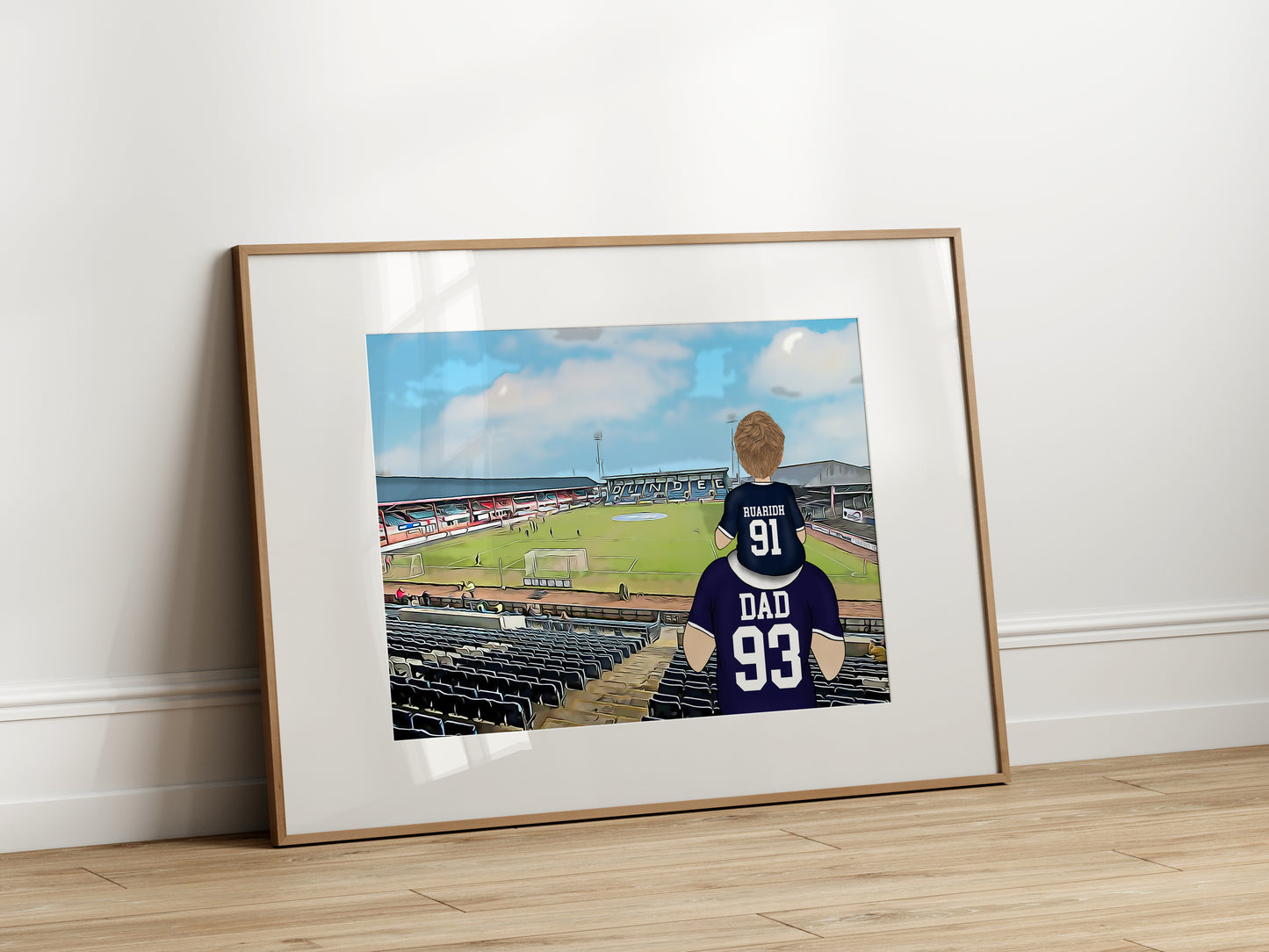 Dundee FC Gift for Dad – Personalised Artwork for the Ultimate Fan