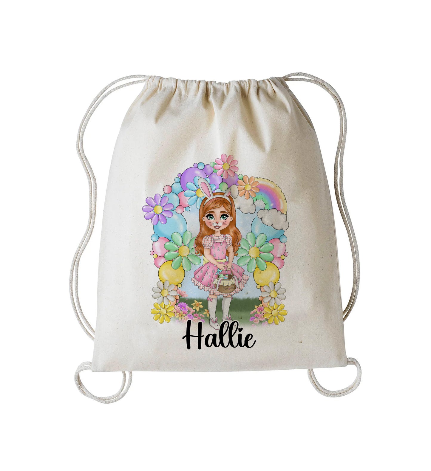 Personalised Easter Egg Hunt Bag β Personalised Bunny Treat Sack for Kids