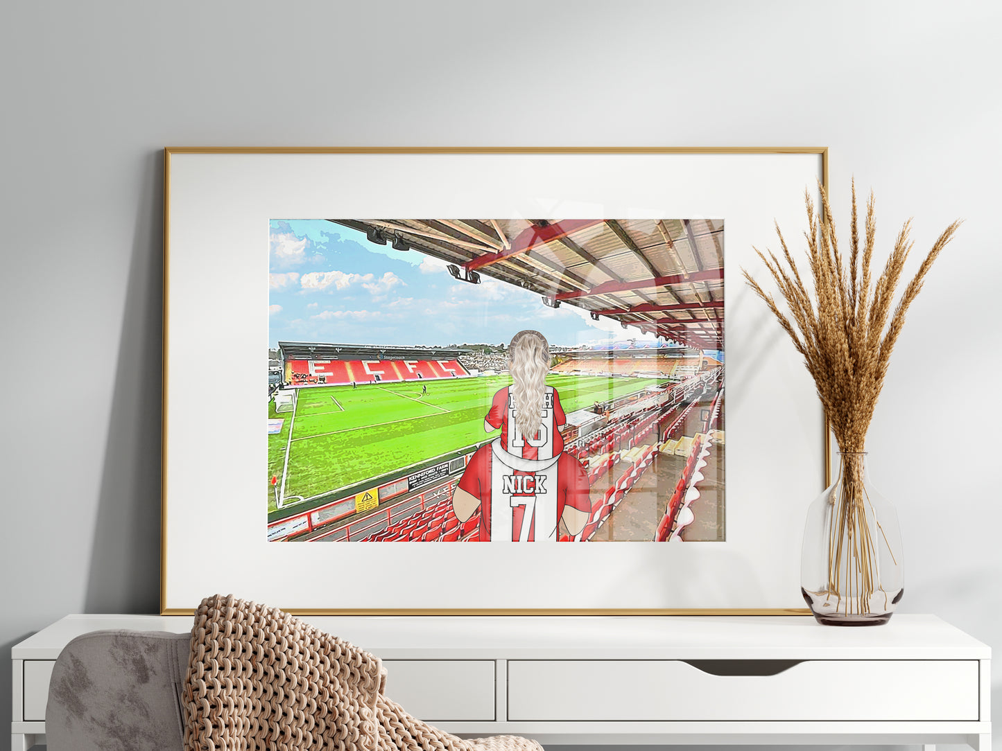 Exeter Football Art Print Personalised with Names – Ideal Father’s Day Gift