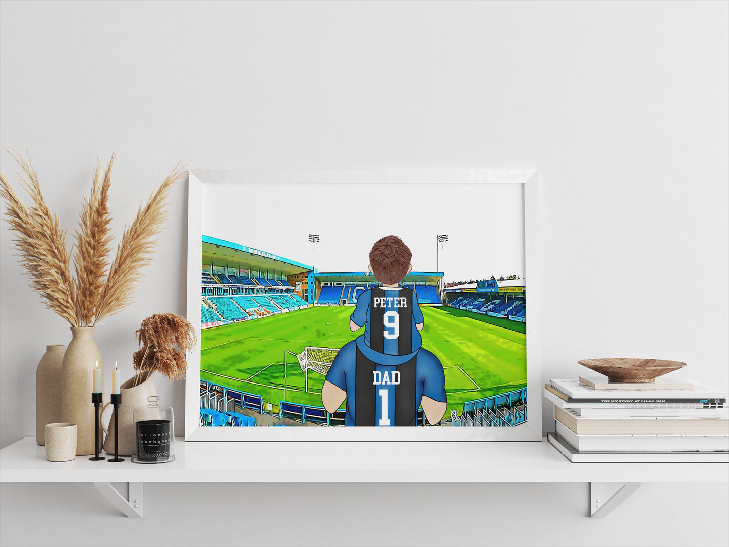 Gillingham Football Art Print Personalised with Names – Ideal Father’s Day Gift