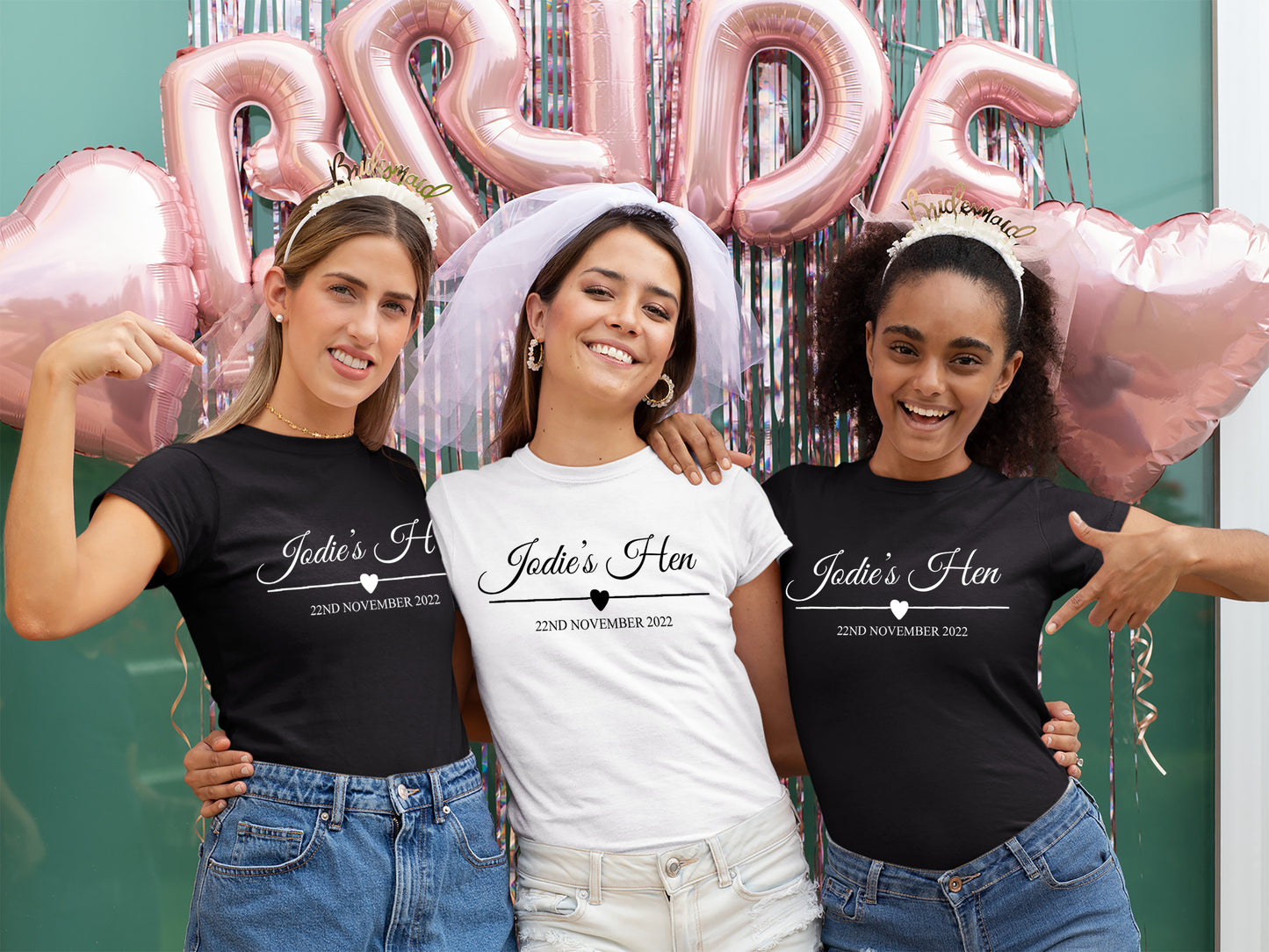 Cute Personalised Hen Party Bride Squad T Shirt