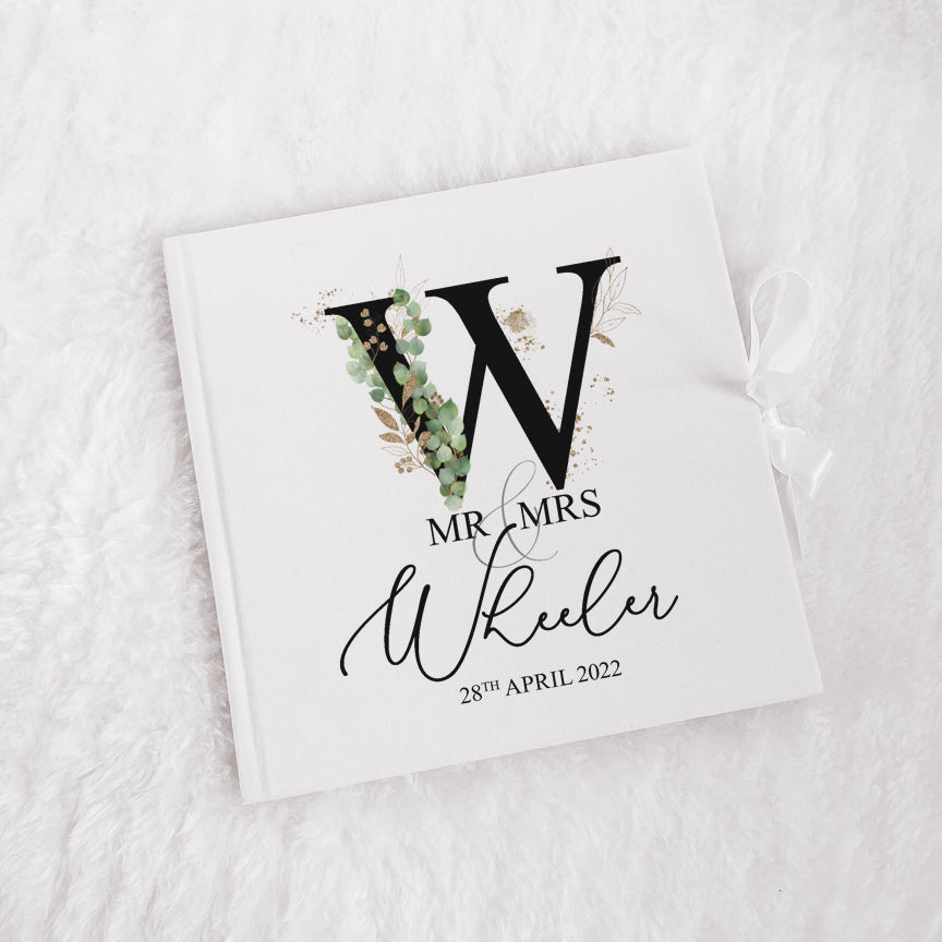 luxury personalised wedding guestbook