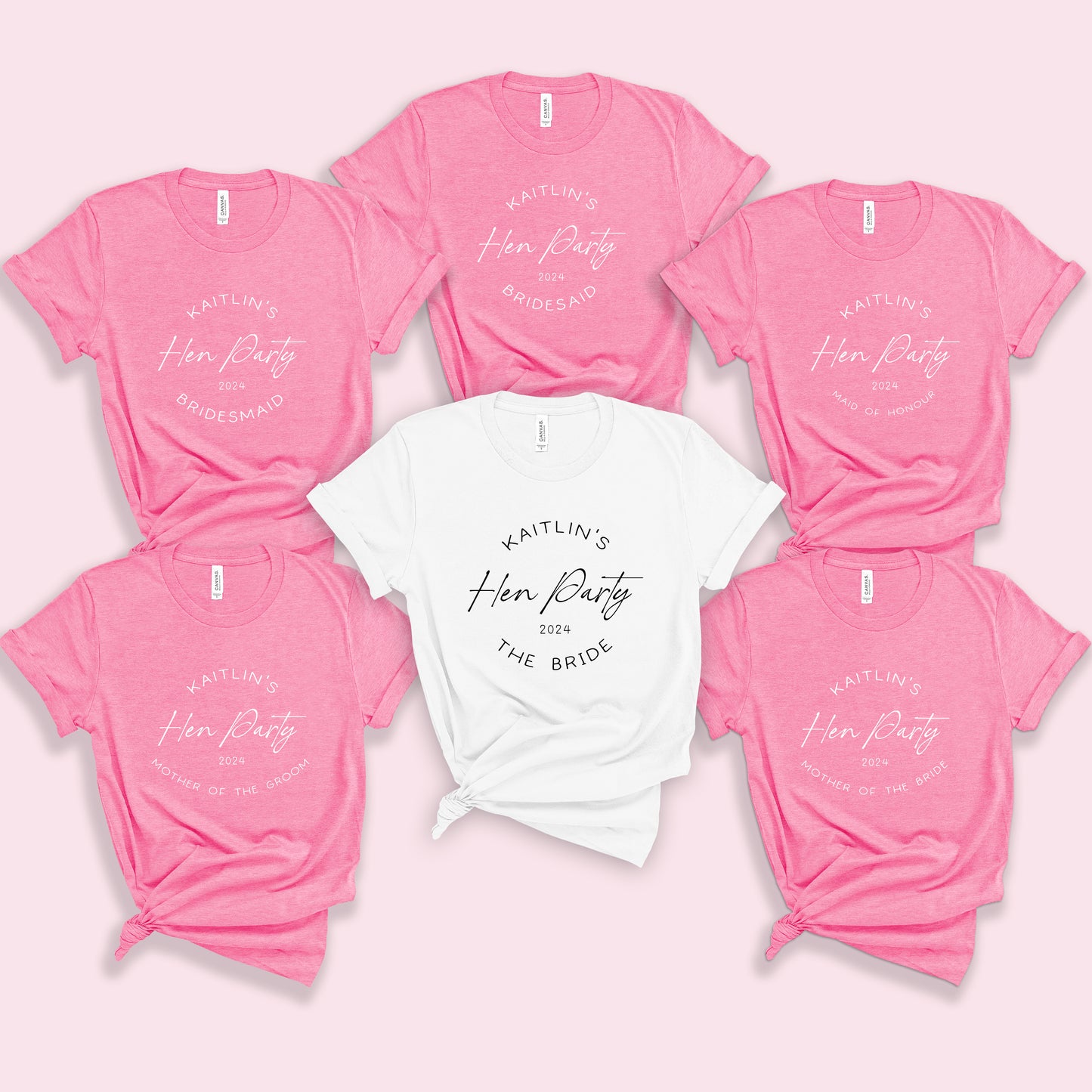 Cute Here Comes The Bride Hen Party T Shirts, Girls Trip Matching Oversized Unisex Tops