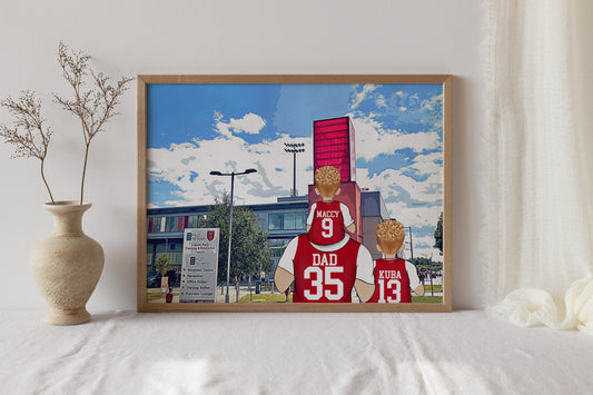 Custom Hull KR Rugby Print – Personalised Keepsake Gift for Dad