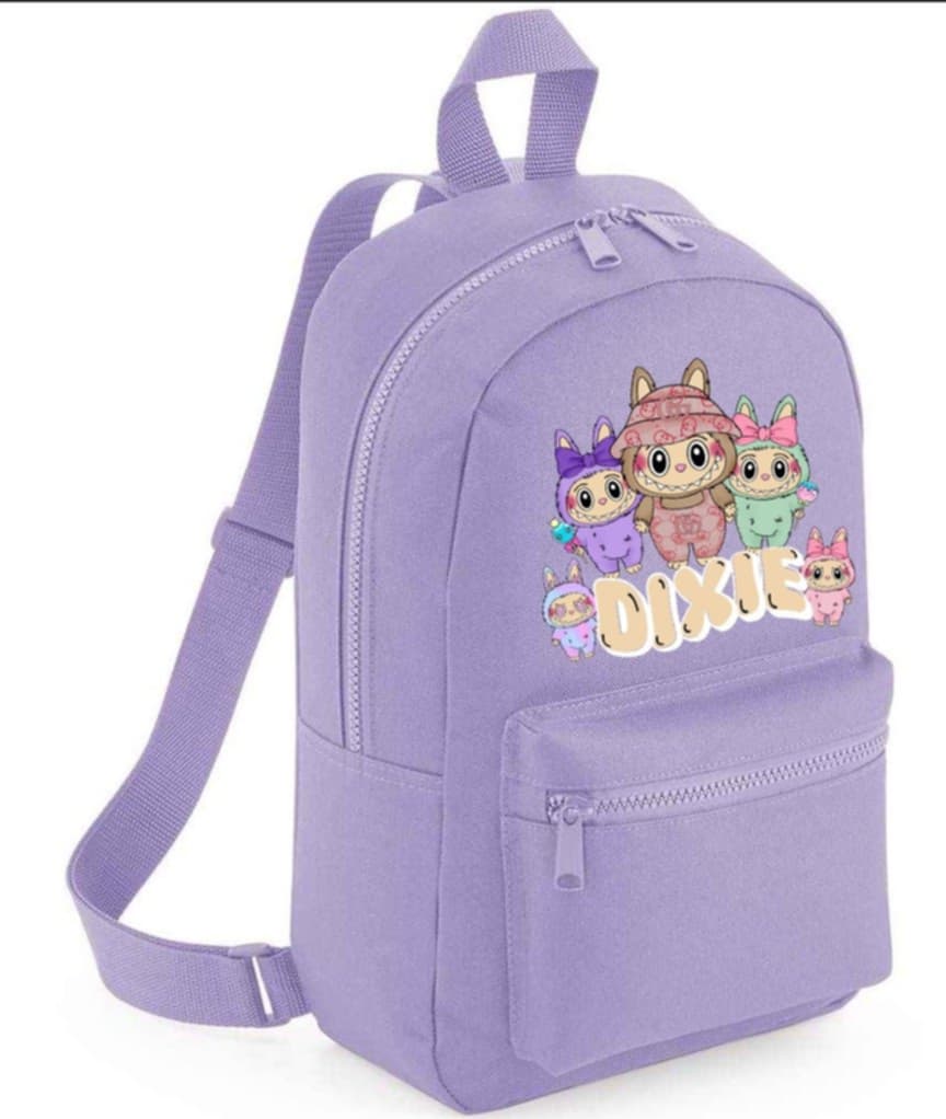Personalised Little Monster Backpack, Cute Monster School Bag