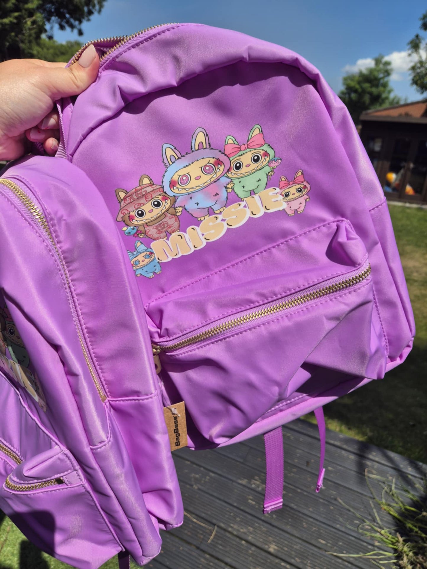 Personalised Little Monster Backpack, Cute Monster School Bag