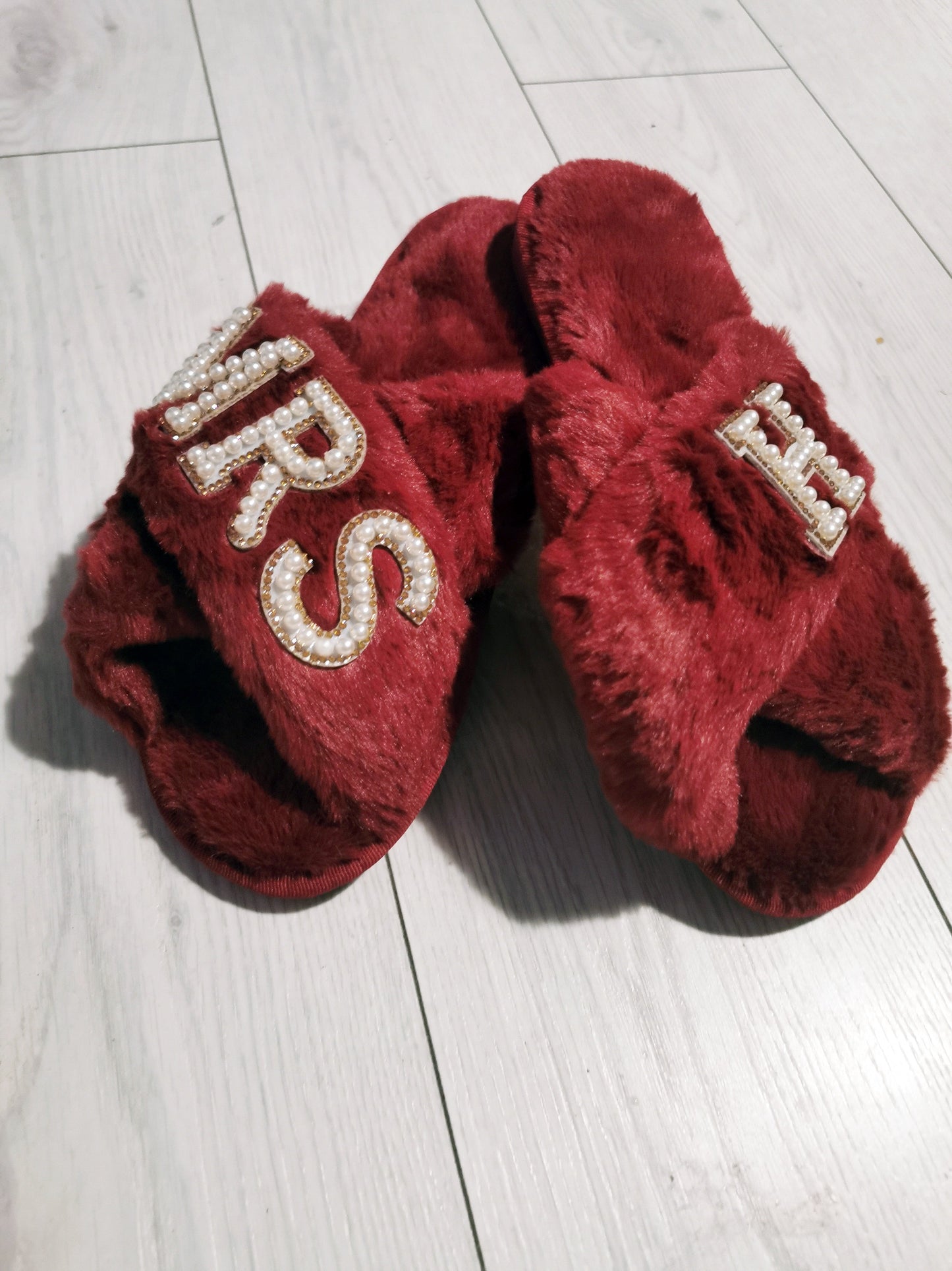 Personalised Mrs Slippers. The Perfect Comfy Bridal Shoe and Footwear for your wedding day