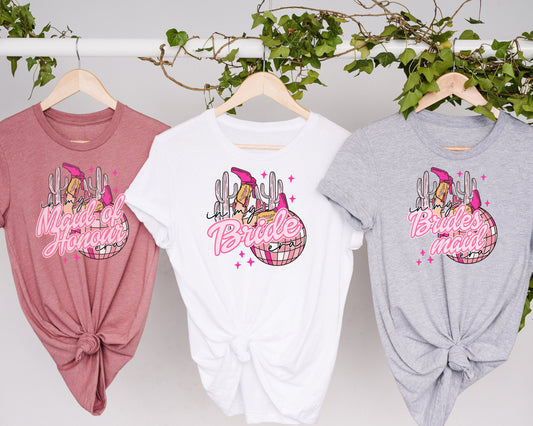Funky Cowgirl Hen Party TShirt - Cute Oversized In My Bridesmaid Era Hen Party Tops