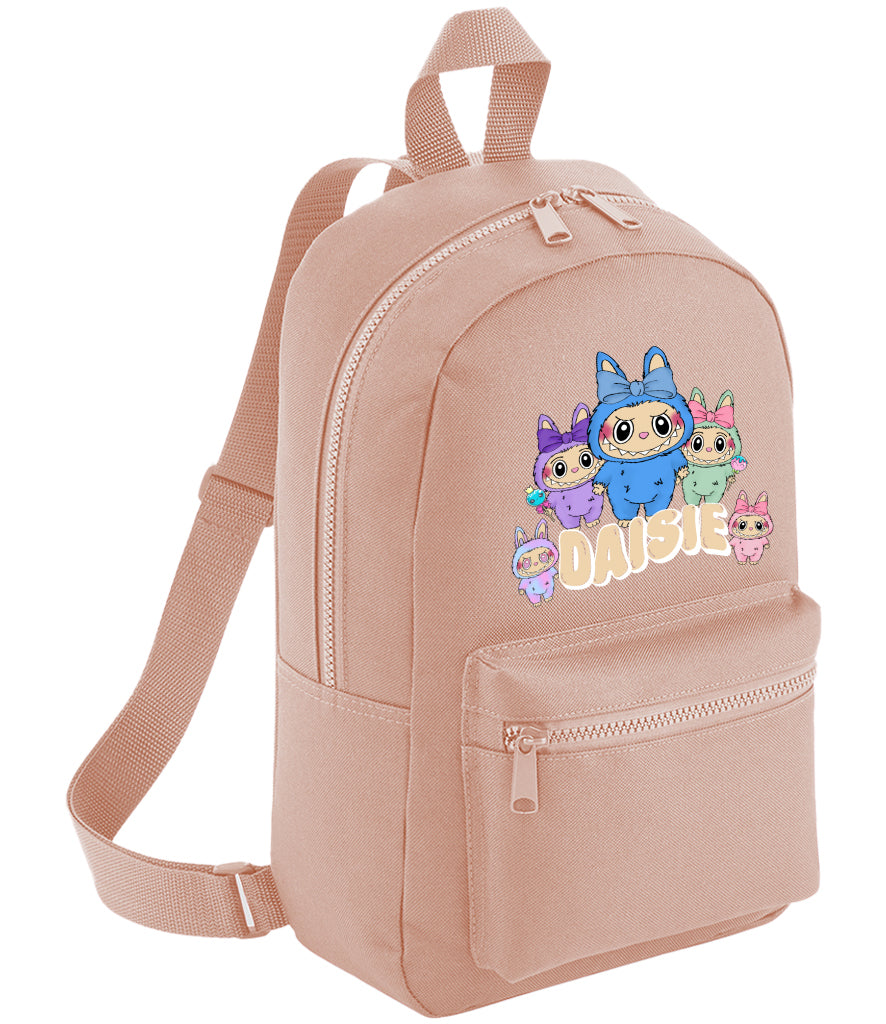 Mini Personalised Little Monster School Bag, Cute Monster Backpack
