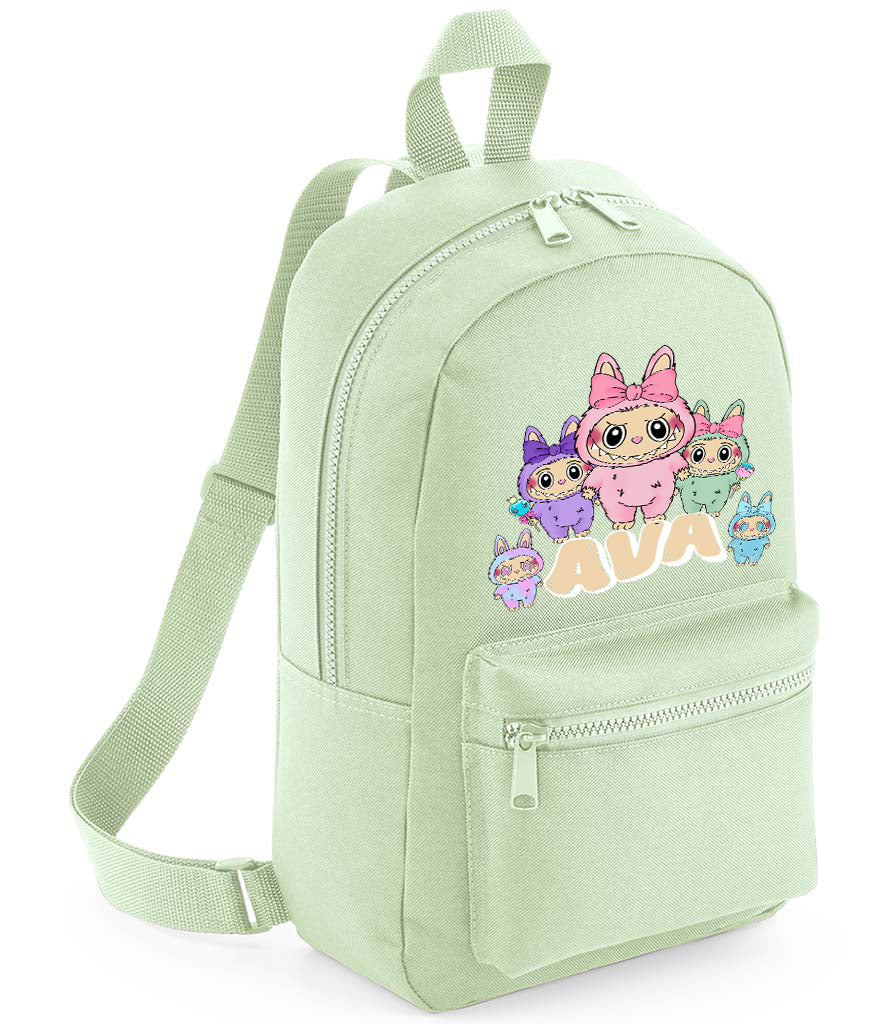 Mini Personalised Little Monster School Bag, Cute Monster Backpack