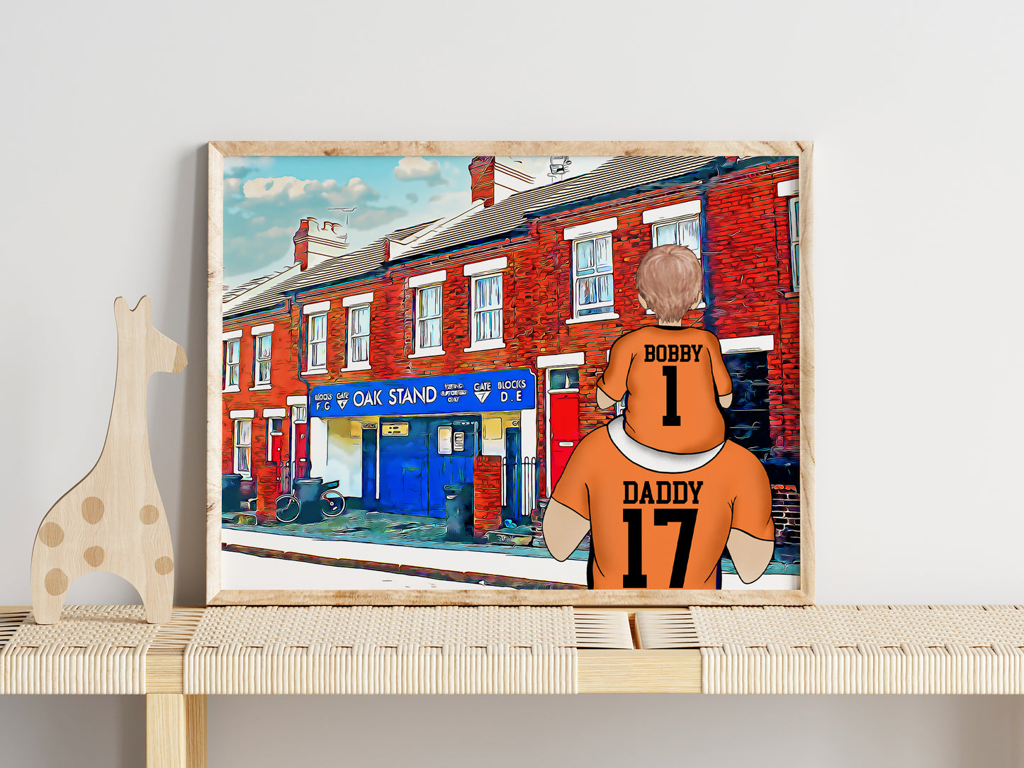 Personalised Luton Football Stadium Print – Unique Father’s Day Gift for Luton Football Fans