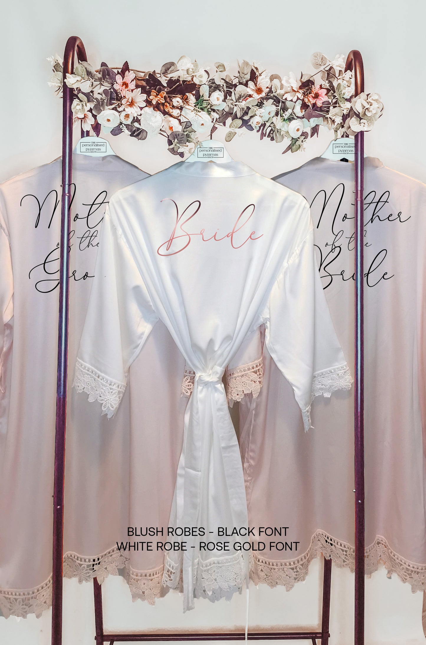 Luxury Flower Girl Pyjamas β Elegant Personalised Satin Sleepwear (Children's Sizes)