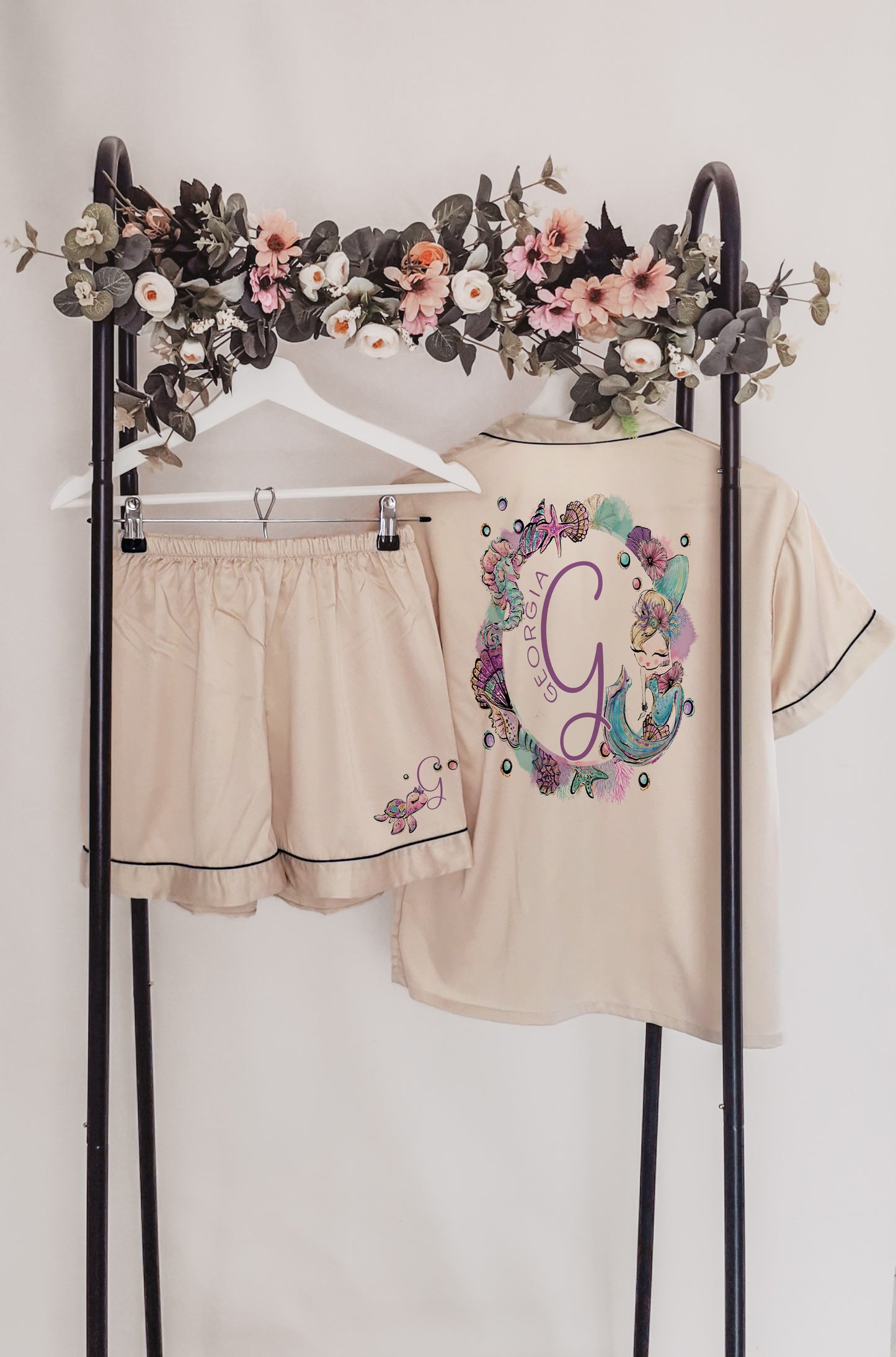 Luxury Personalised Mermaid Pyjamas Set - Adults