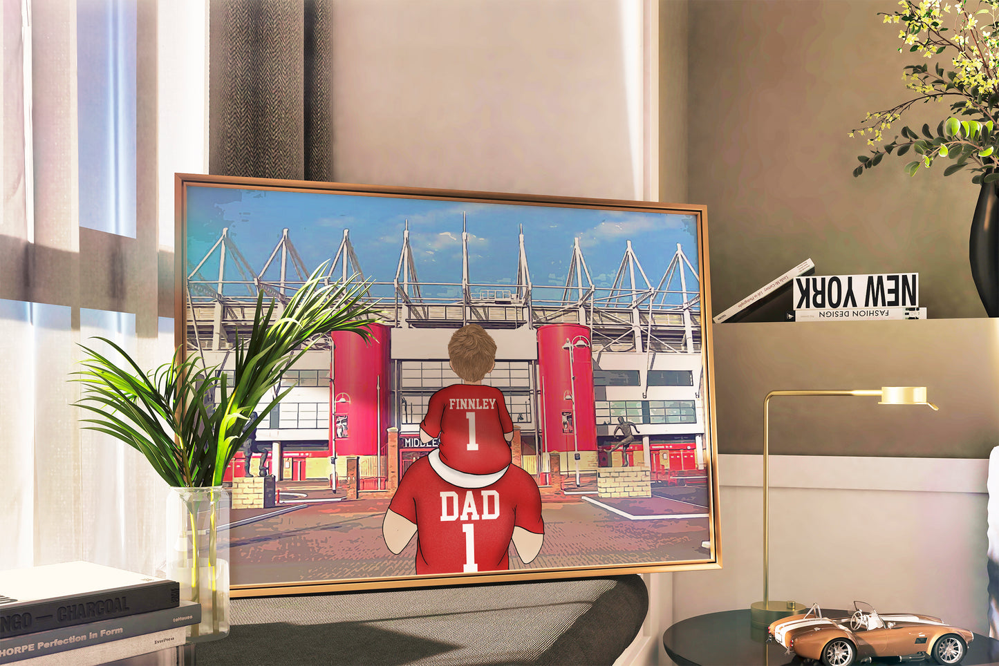 Personalised Middlesborough Football Stadium Print – Father’s Day Gift for Dad, Stepdad or Grandad