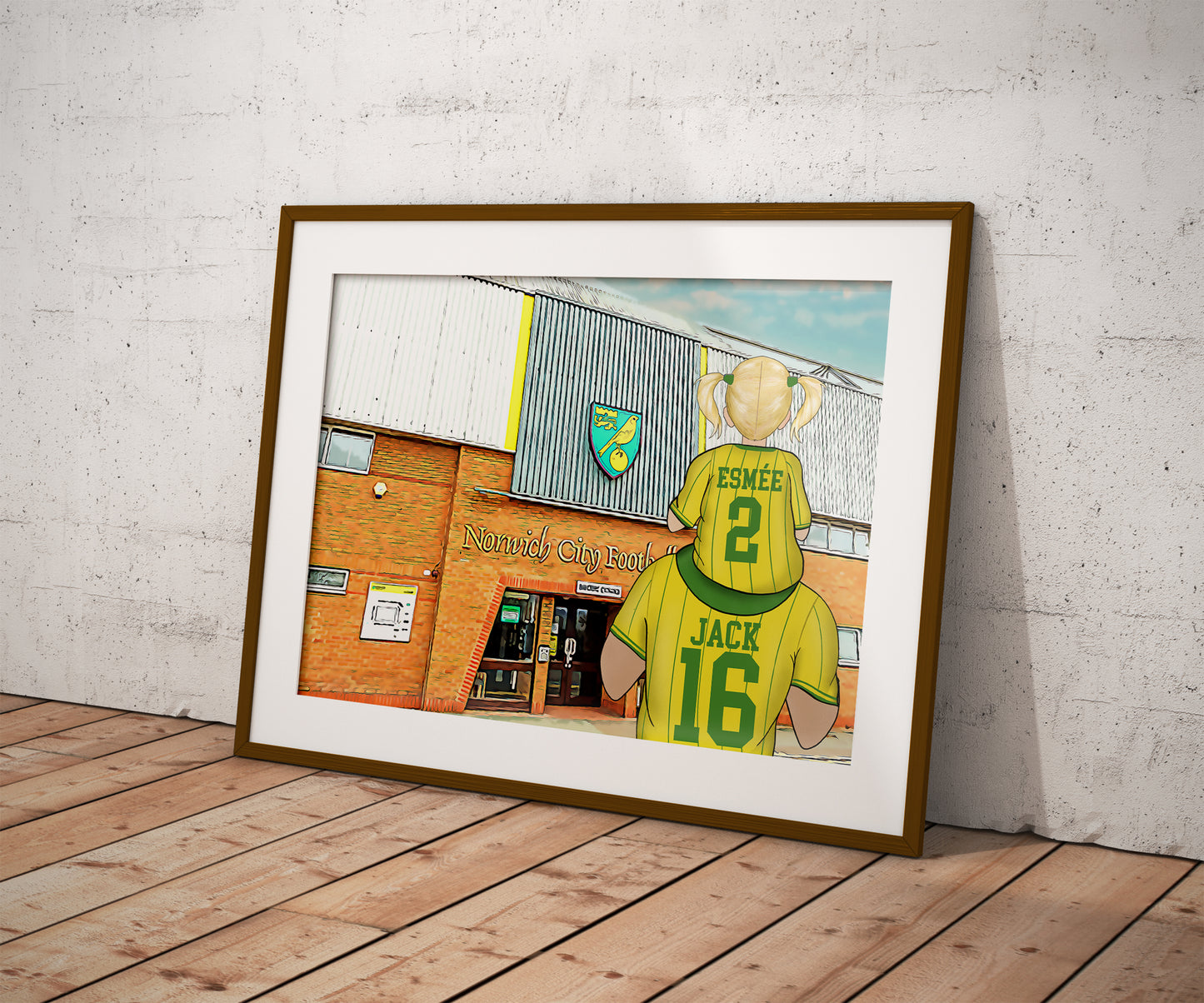 Custom Norwich Football Artwork – Perfect Father’s Day Gift for Stepdad or Dad