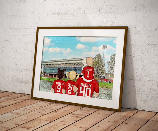 Custom Nottingham Forest Football Artwork – Perfect Father’s Day Gift for Stepdad or Dad
