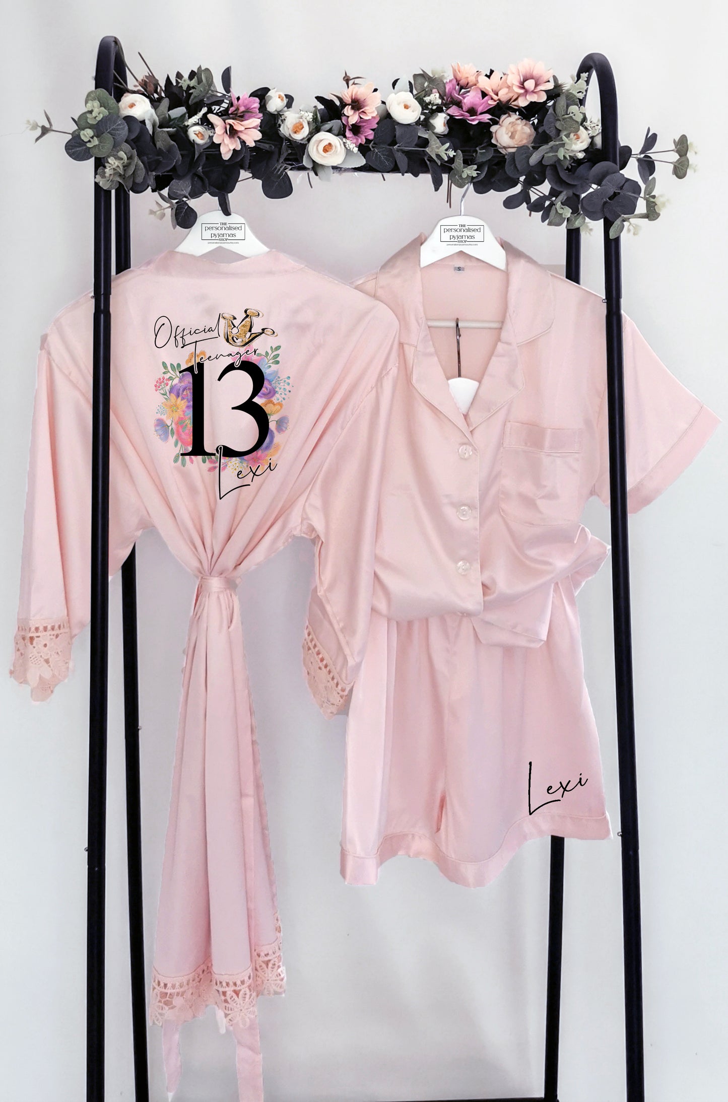 Personalised Officially a Teenager Pyjamas and Robe