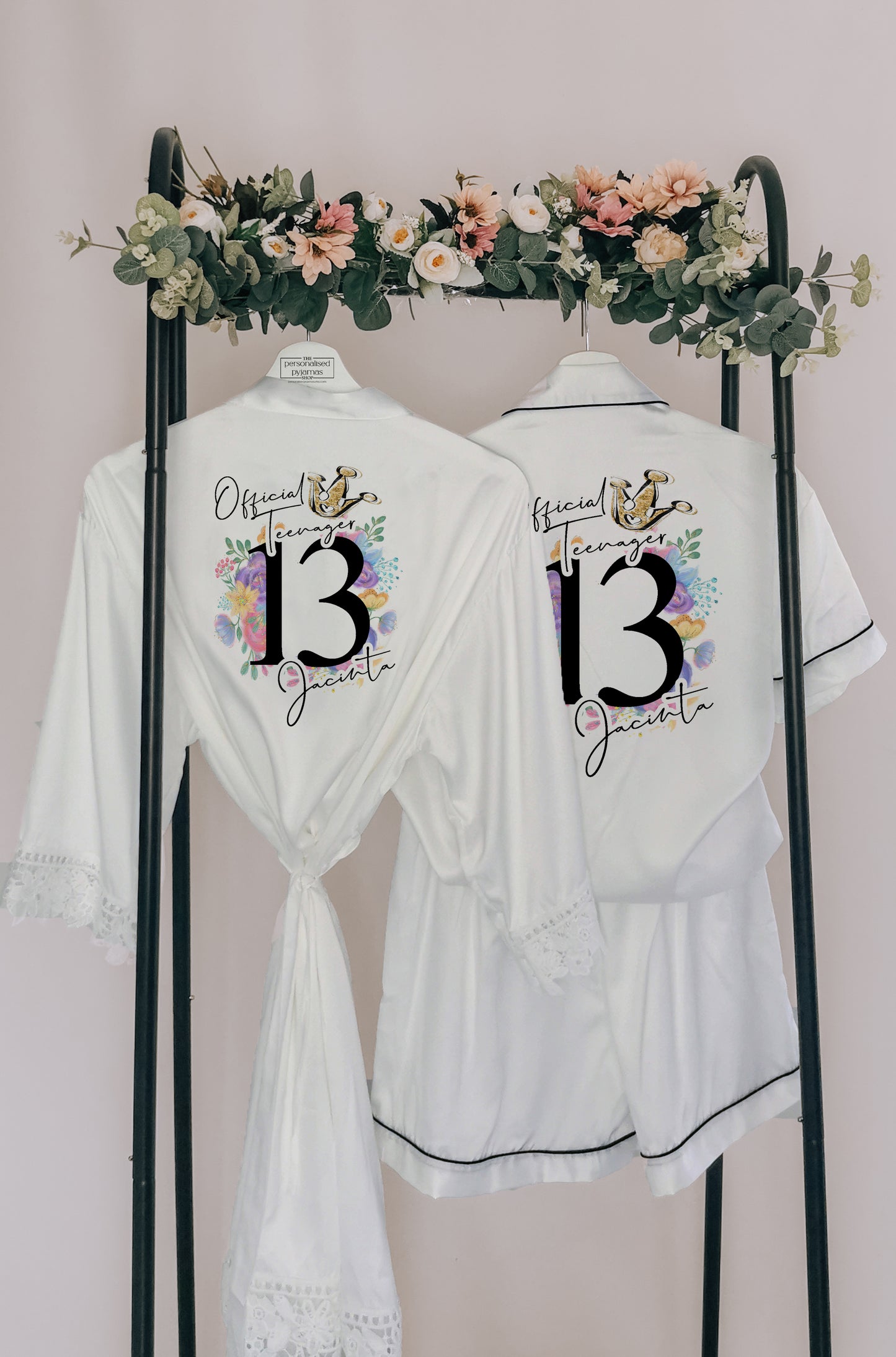 Personalised Officially a Teenager Pyjamas and Robe