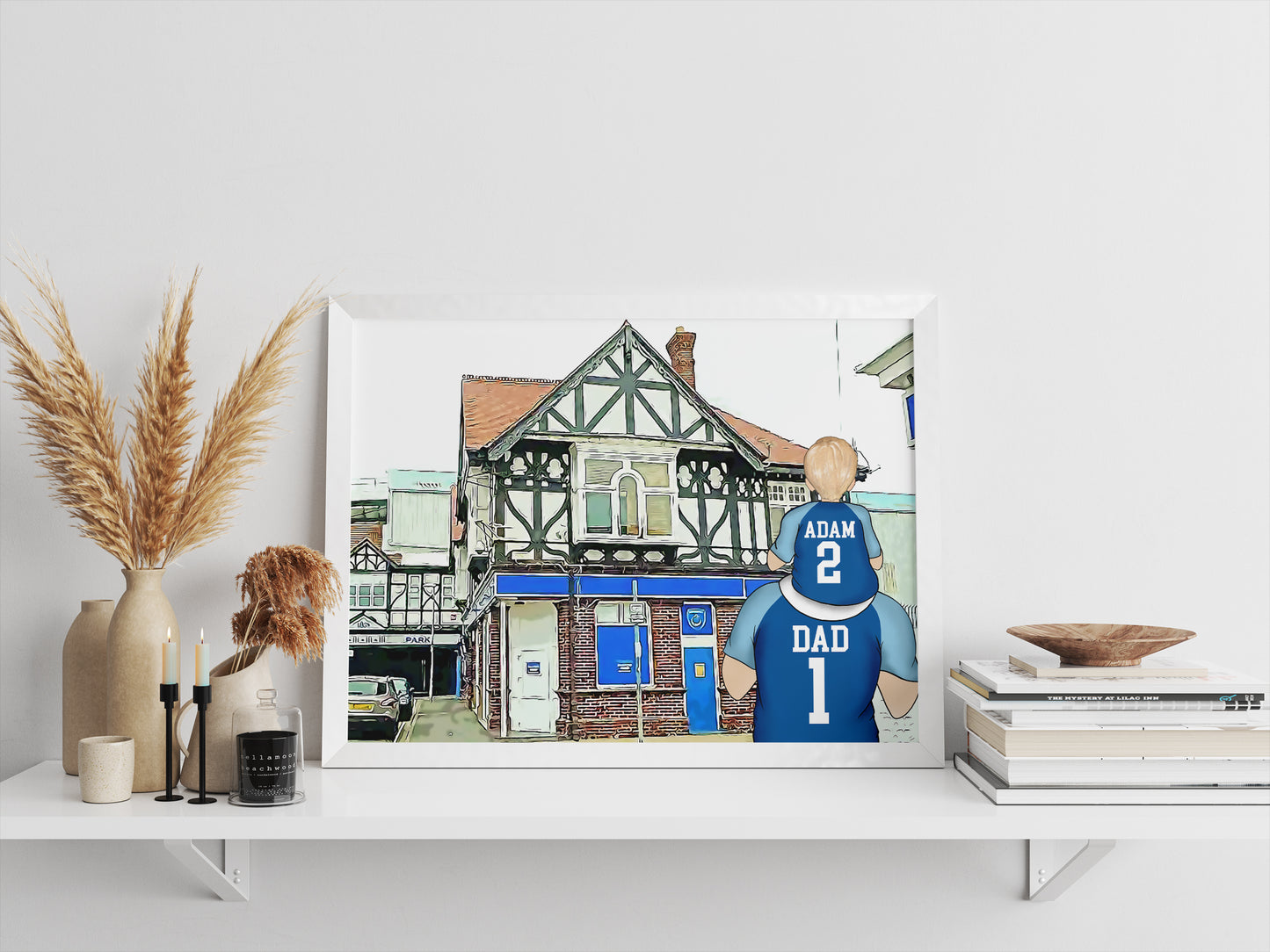 Personalised Portsmouth Football Wall Art – Ideal Gift for Football-Mad Dads & Grandads