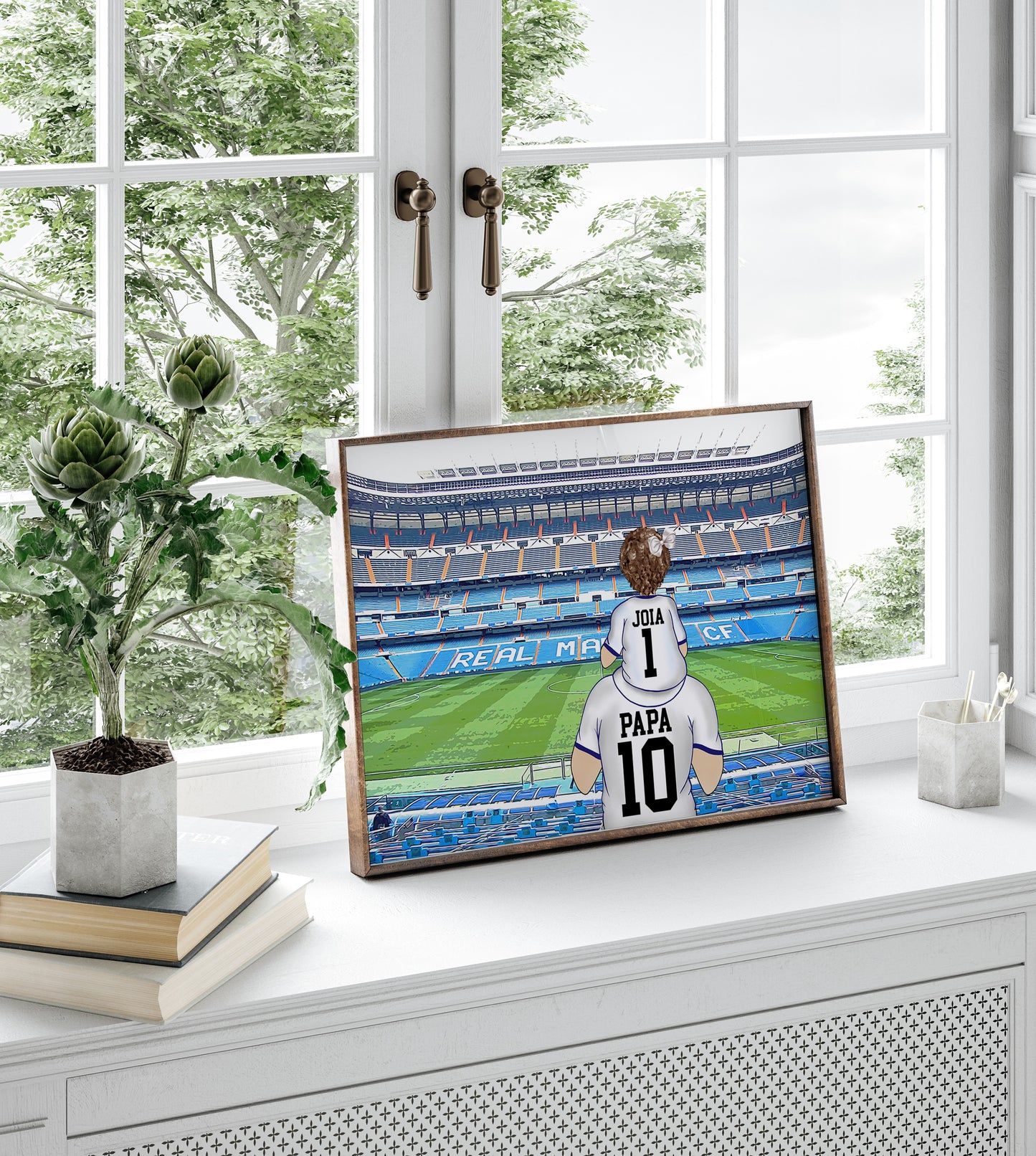 Real Madrid Football-Themed Father’s Day Gift – Custom Print for Stepdad, Dad or Grandad