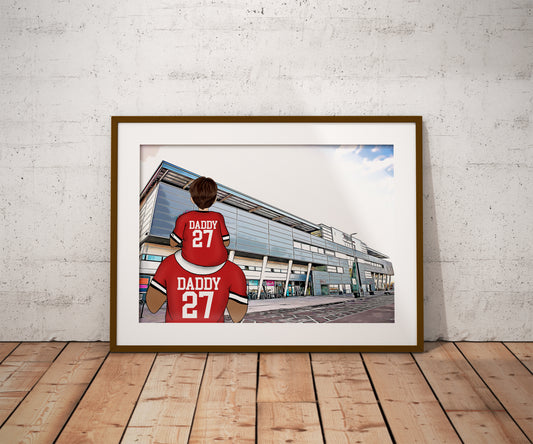 Salford Football-Themed Father’s Day Gift – Custom Print for Stepdad, Dad or Grandad