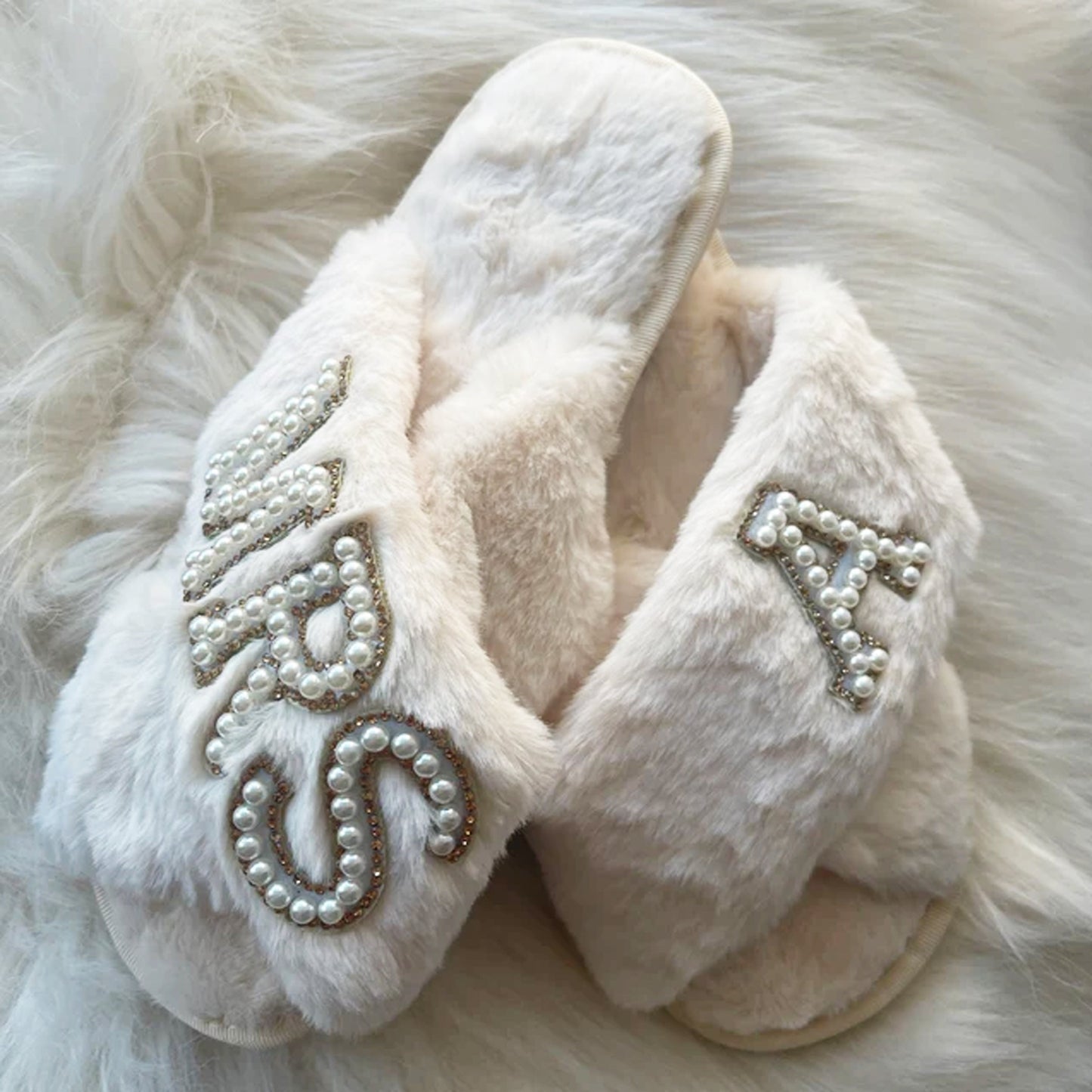 Personalised Mrs Slippers. The Perfect Comfy Bridal Shoe and Footwear for your wedding day