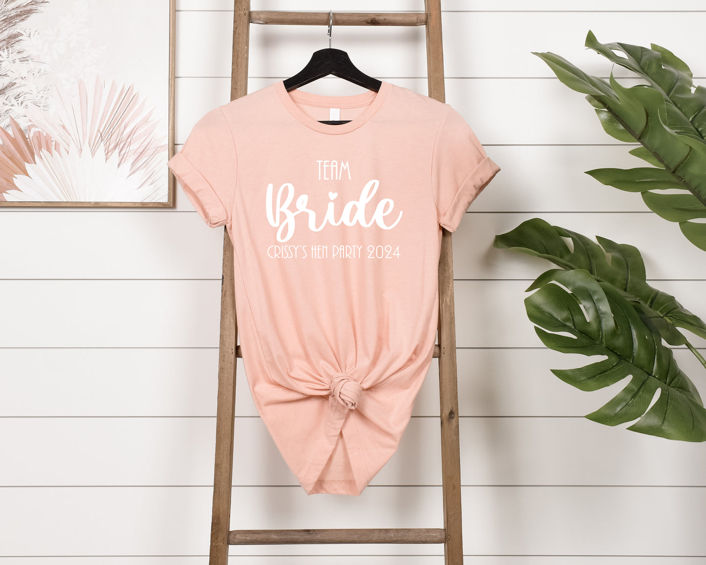 Custom Made Personalised Team Bride T Shirts