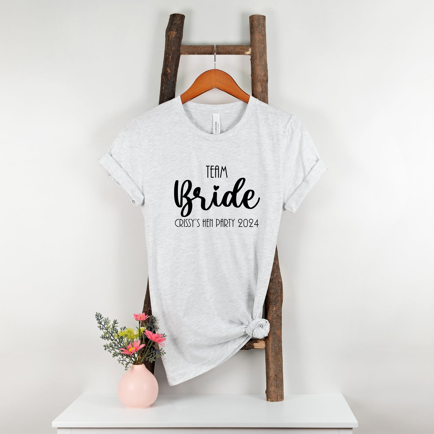 Custom Made Personalised Team Bride T Shirts
