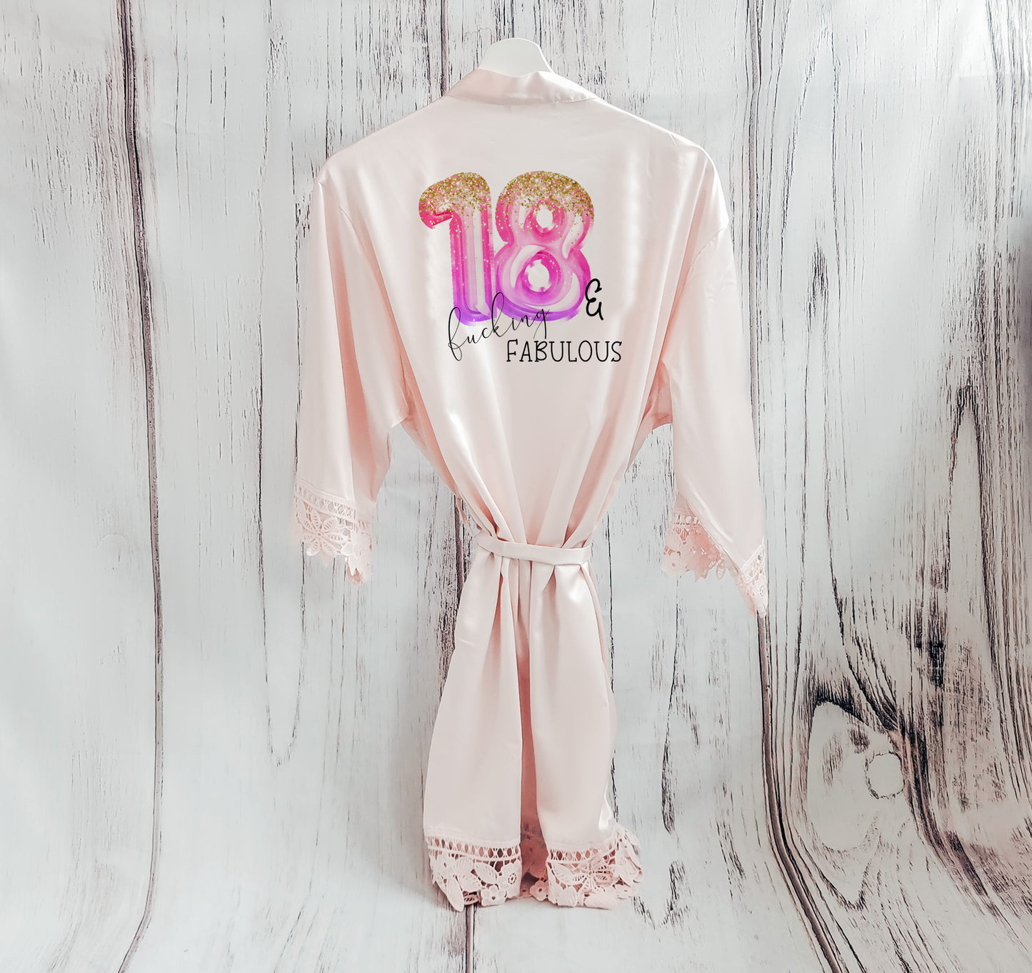 Personalised "F*cking Fabulous" Birthday Pyjamas β Custom Satin Sleepwear for All Ages