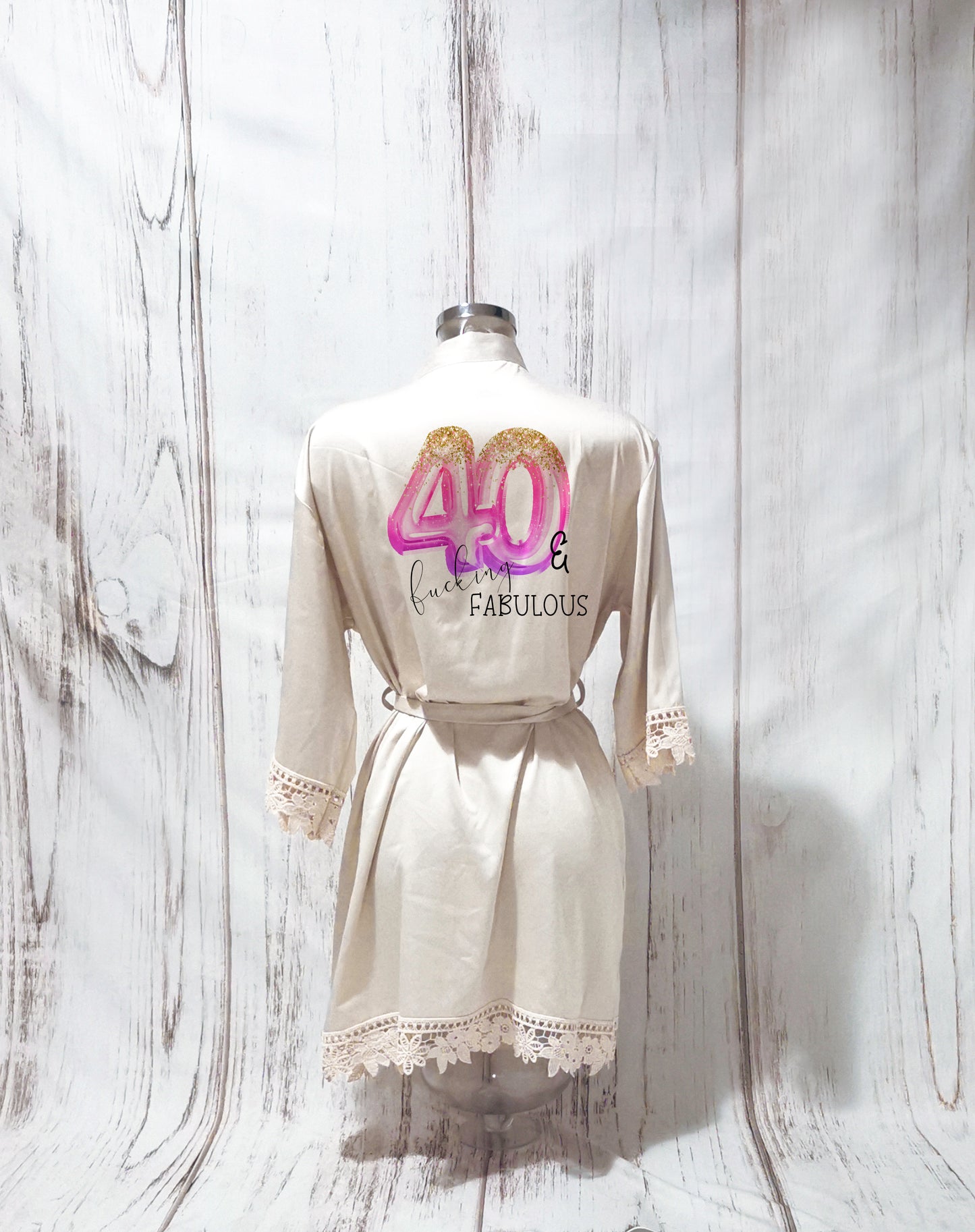 Personalised "F*cking Fabulous" Birthday Pyjamas β Custom Satin Sleepwear for All Ages