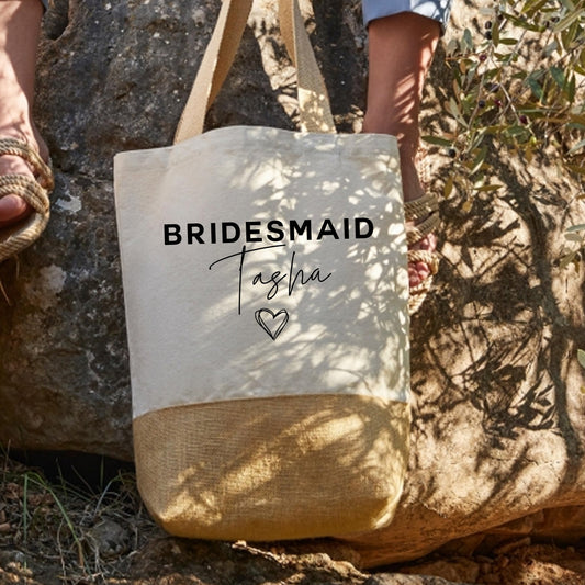 Large Oversized Personalised Bridesmaid Beach Bag
