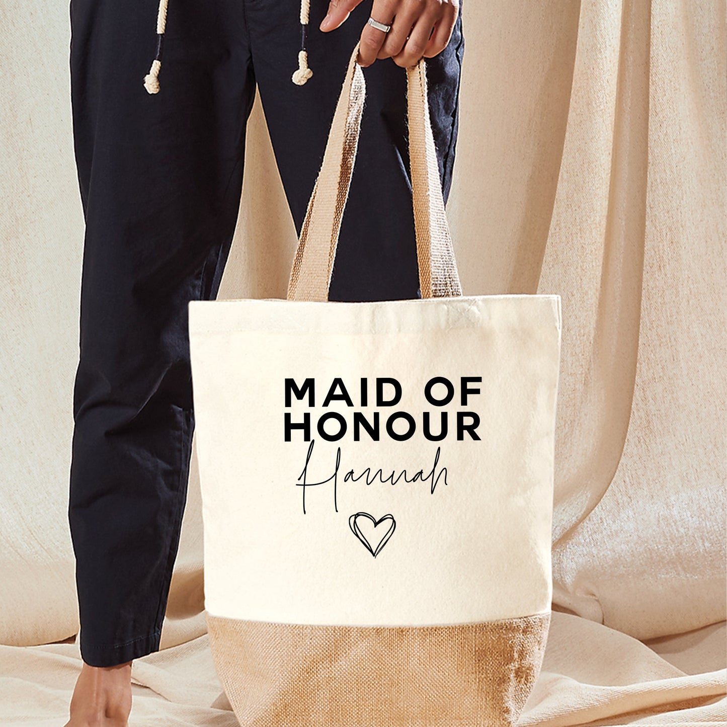 Large Oversized Personalised Bridesmaid Beach Bag