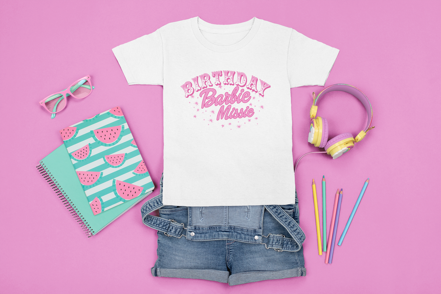 Personalised Girlie Girls Birthday TShirt