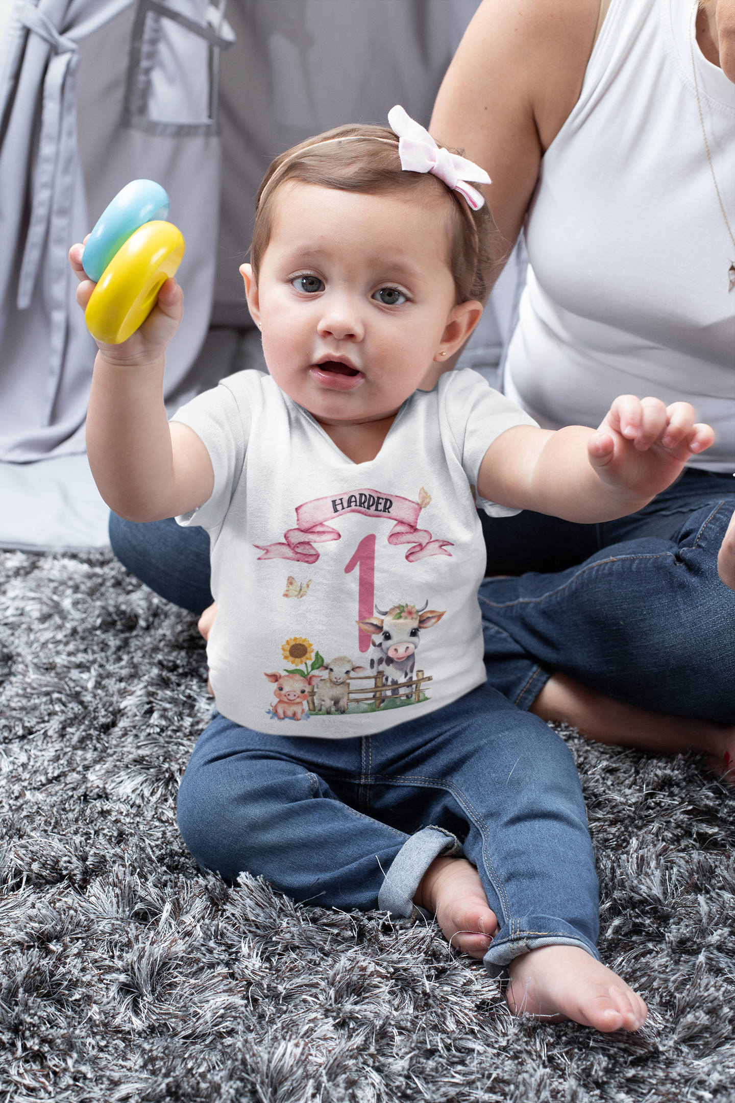 Personalised 1st Birthday Farm Themed TShirt