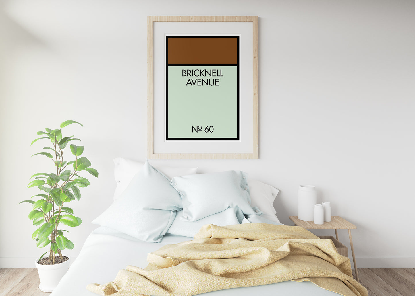Retro Monopoly Street Name and Number Property Space Print, Vintage Board Game Poster, Personalised New Home Print, Newly Weds Present