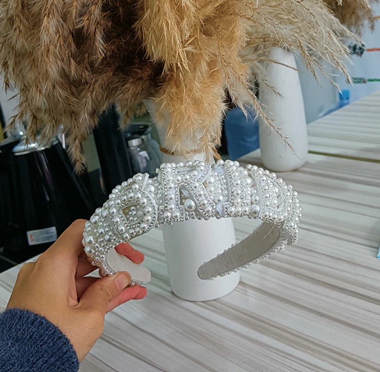 Hen Party Bride Headband - Pearl Bridal Headband