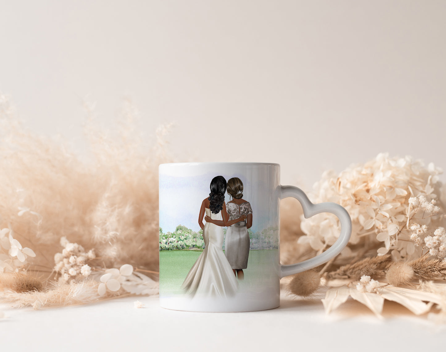 Personalised Heart Handle Mothers Day Mug